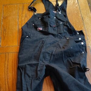 Black Overalls with Front Pocket